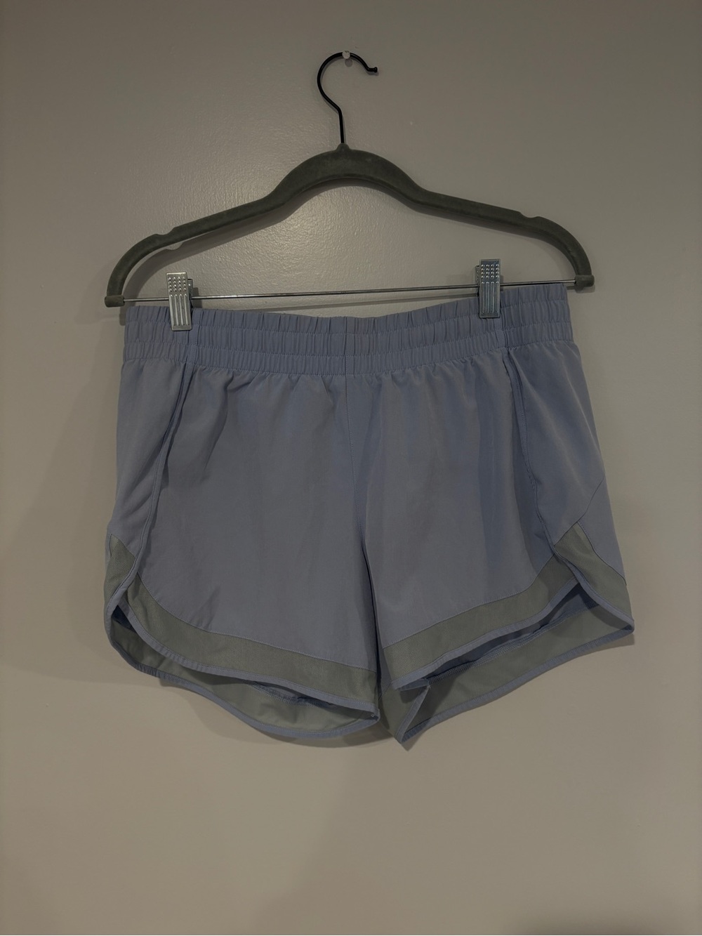 Athleta Light Blue Women's Athletic Shorts with Sheer Trim
